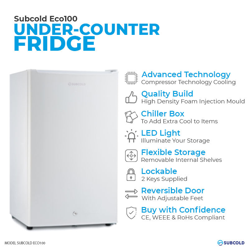 Subcold Eco100 LED Under Counter Fridge