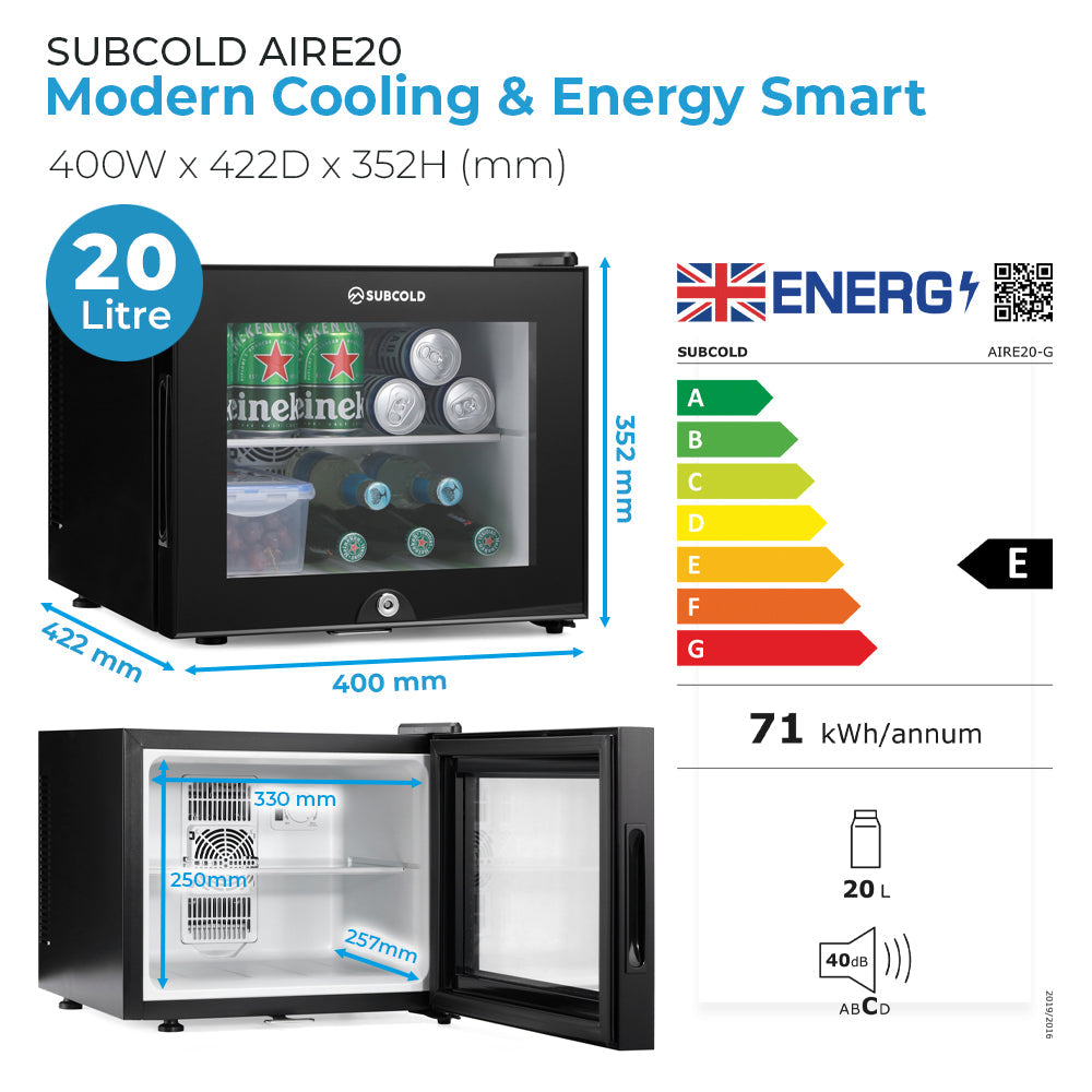 Subcold Aire20-G LED Mini Fridge