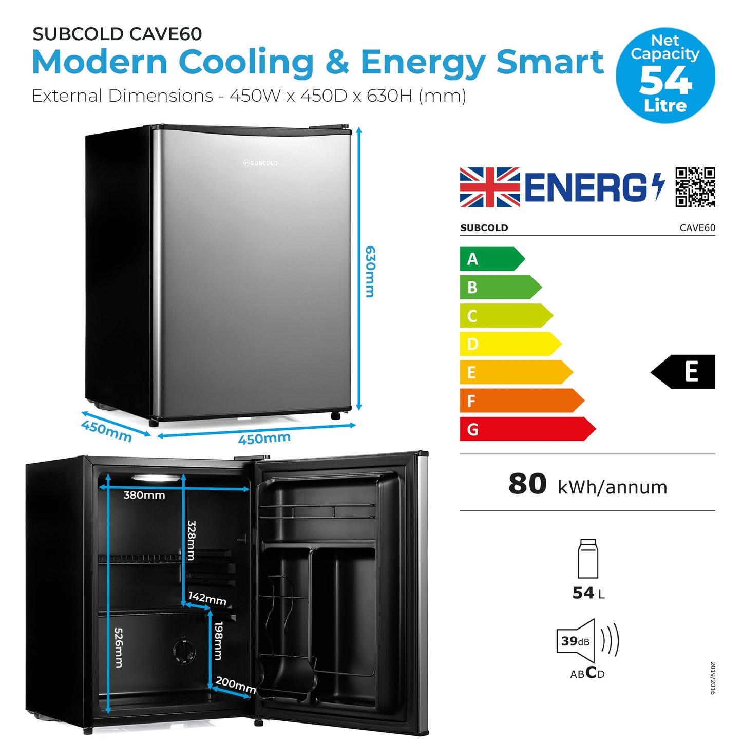 Subcold Cave60 Solid Door Beer Fridge