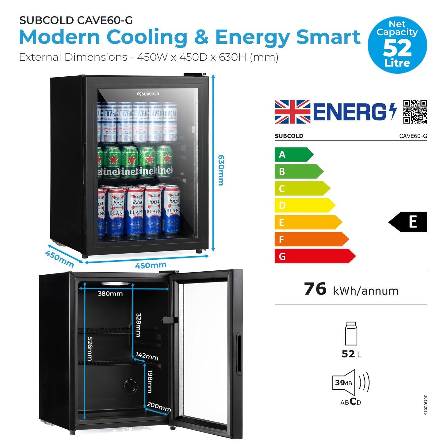 Subcold Cave60-G Beer Fridge
