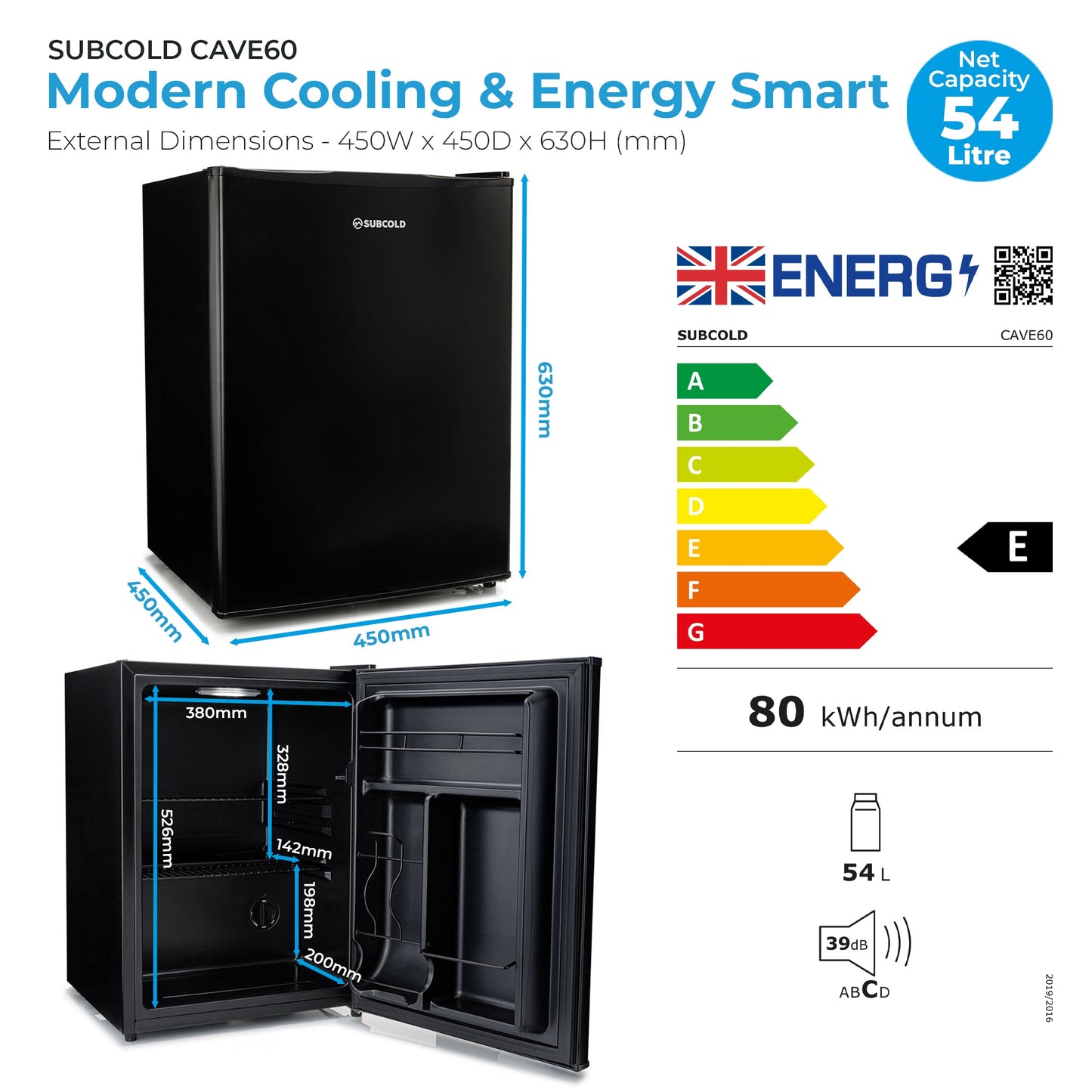 Subcold Cave60 Solid Door Beer Fridge