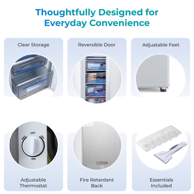 Subcold Eco90F Under Counter Freezer - White