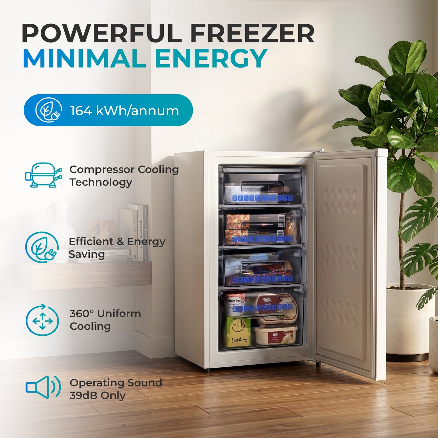 Subcold Eco90F Under Counter Freezer - White