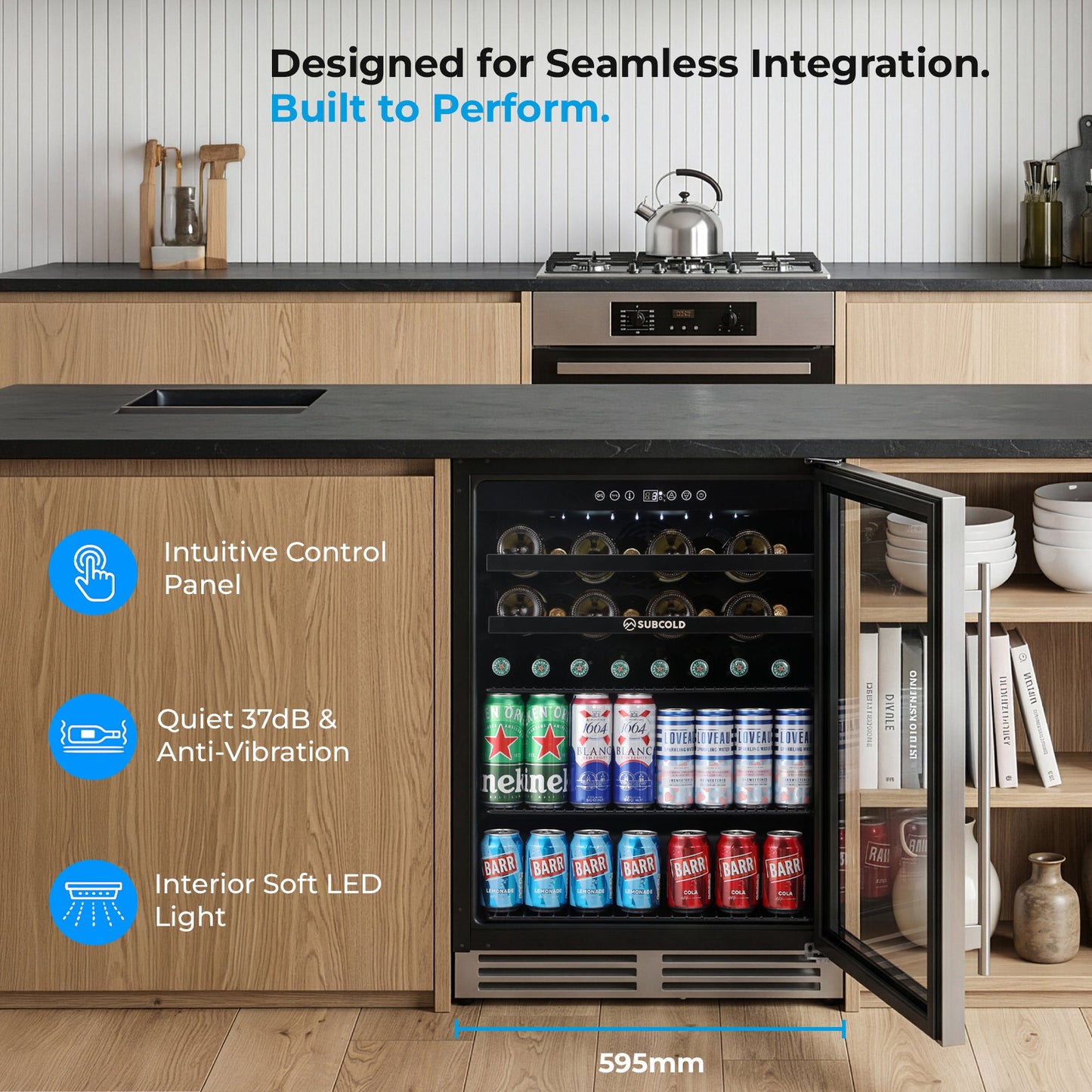 Subcold Integra60 Integrated 2 in 1 Drinks & Wine Cooler