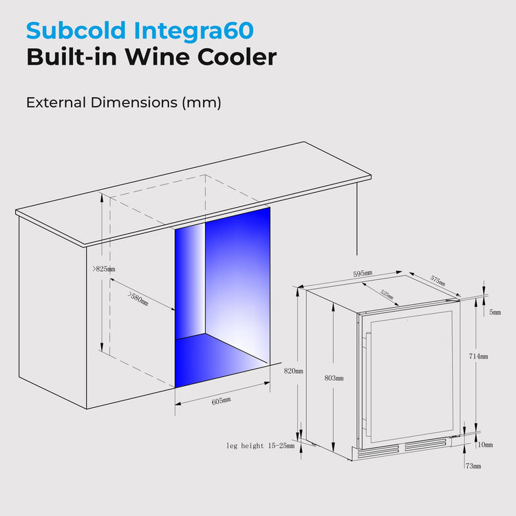 Subcold Integra60 Integrated Wine Cooler