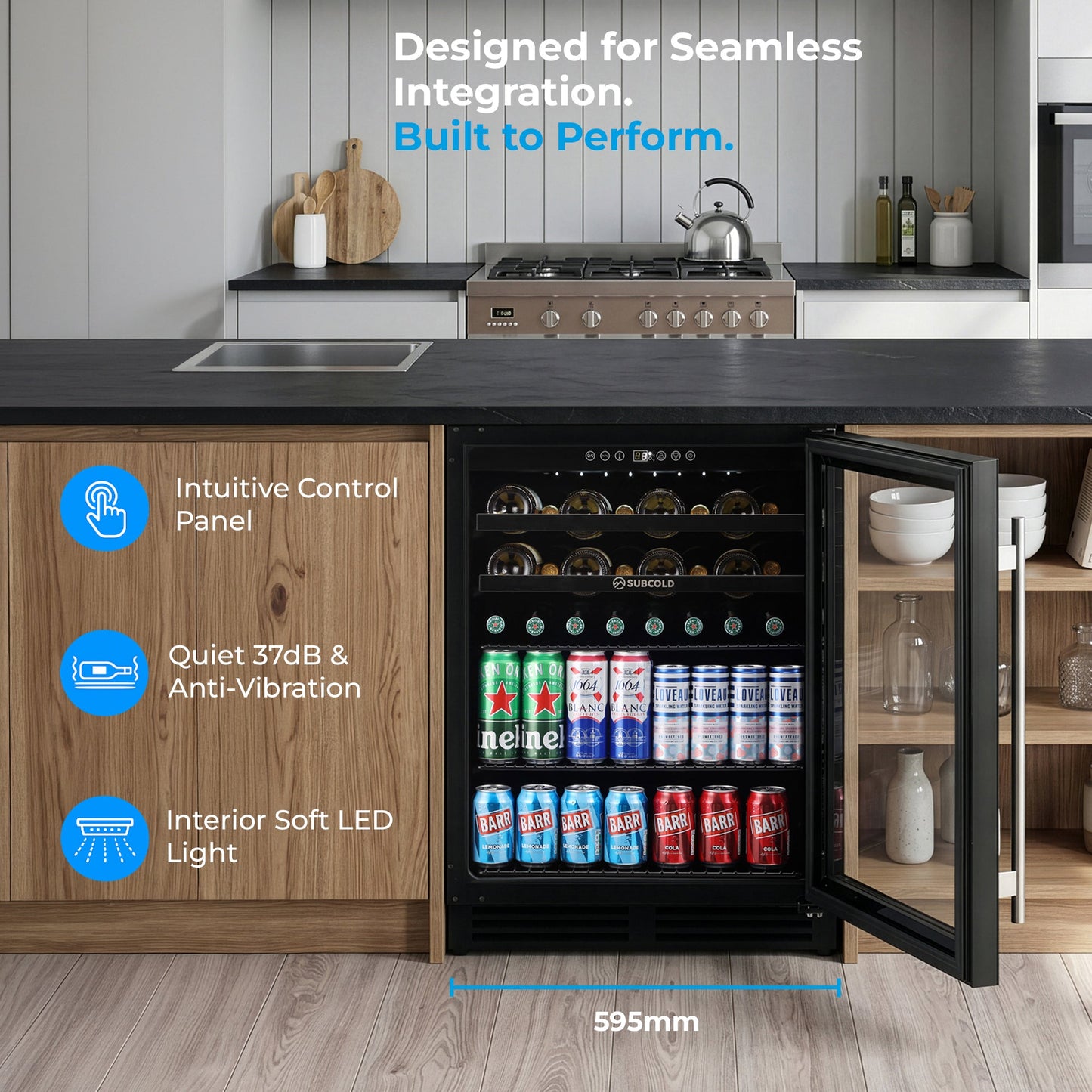 Subcold Integra60 Integrated 2 in 1 Drinks & Wine Cooler