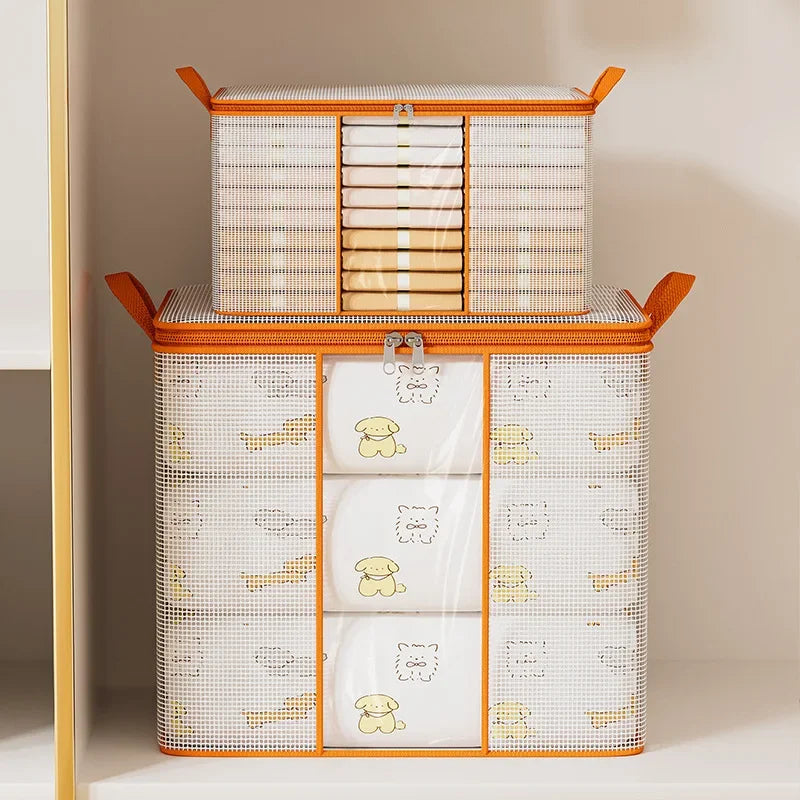 Transparent Clothes Storage Bag Foldable PVC Blanket Bedding Wardrobe Organiser