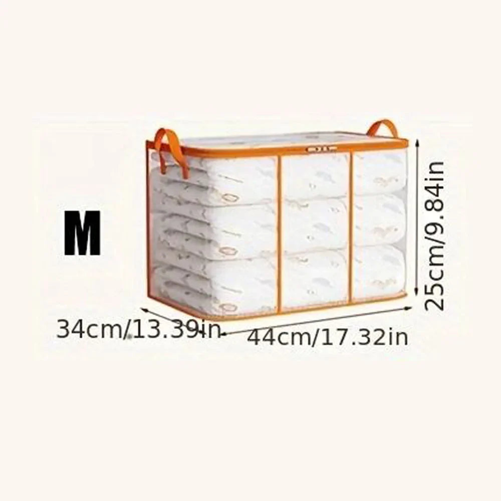 Transparent Clothes Storage Bag Foldable PVC Blanket Bedding Wardrobe Organiser