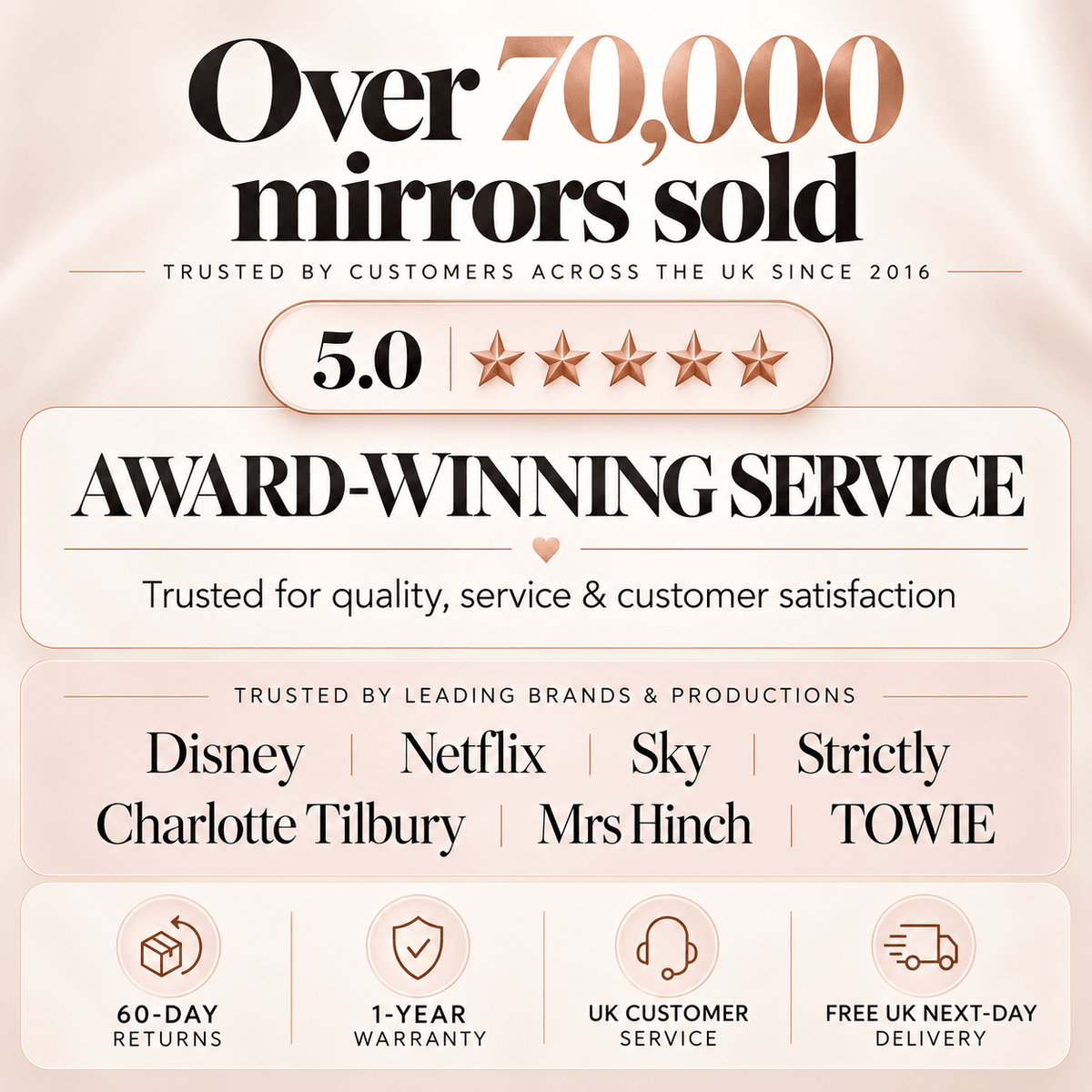 Angelina Full Length Arch Hollywood Mirror 160 x 60cm