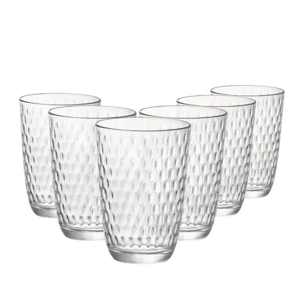 Bormioli Rocco Slot Highball Water Glasses - 390ml - Set of 6