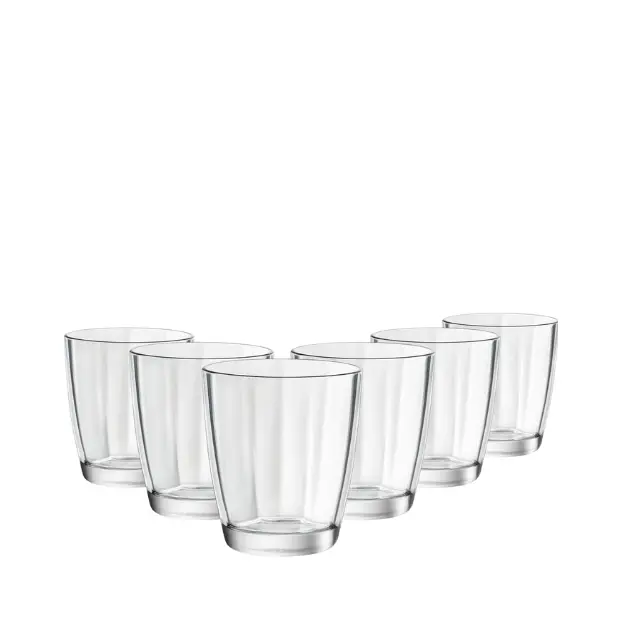 Bormioli Rocco Pulsar Clear Water Glasses - 310ml - Set of 6