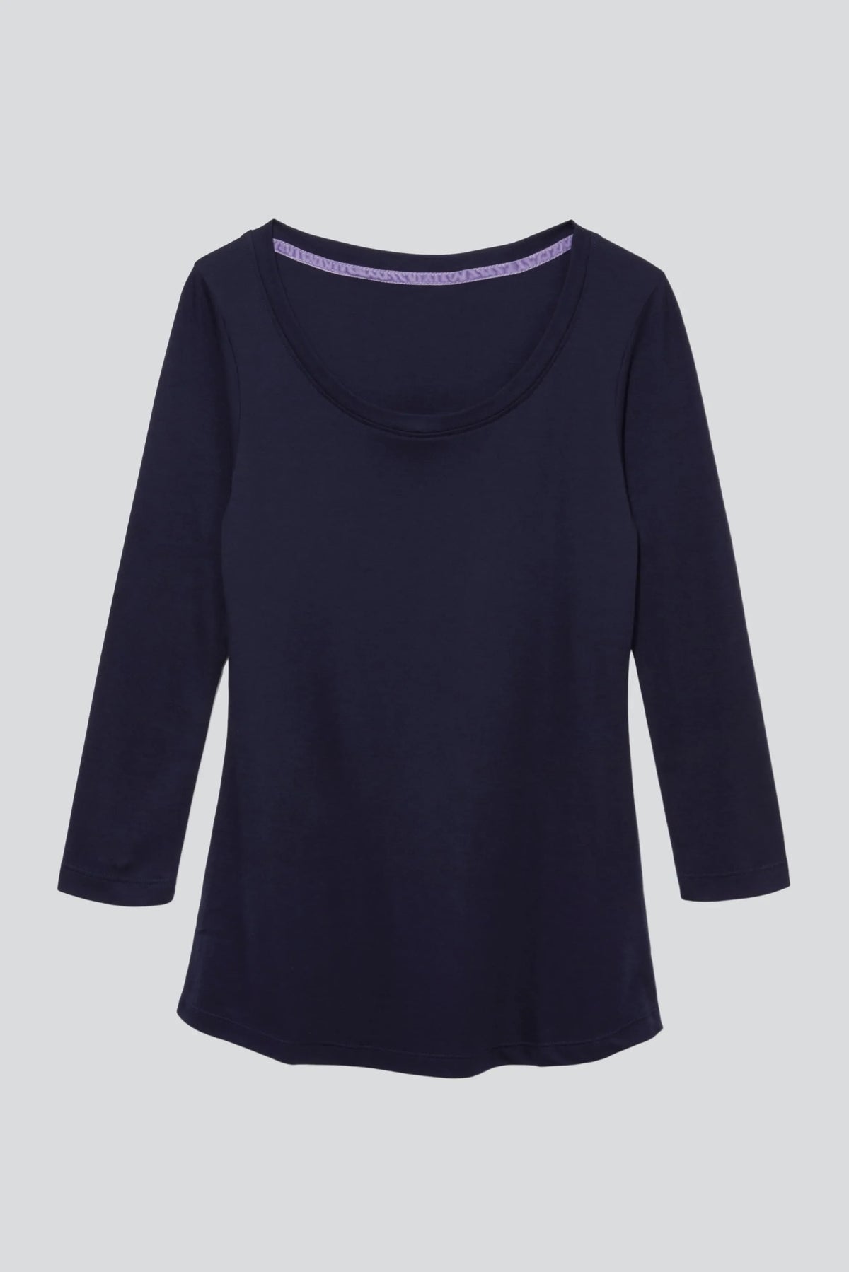 3/4 Sleeve Scoop Neck Cotton Modal T-Shirt