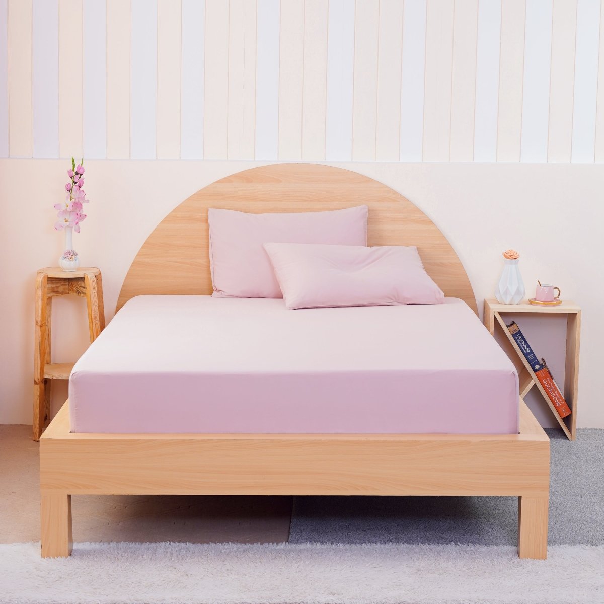 Ackly Bamboo Blush Full Bedding Set