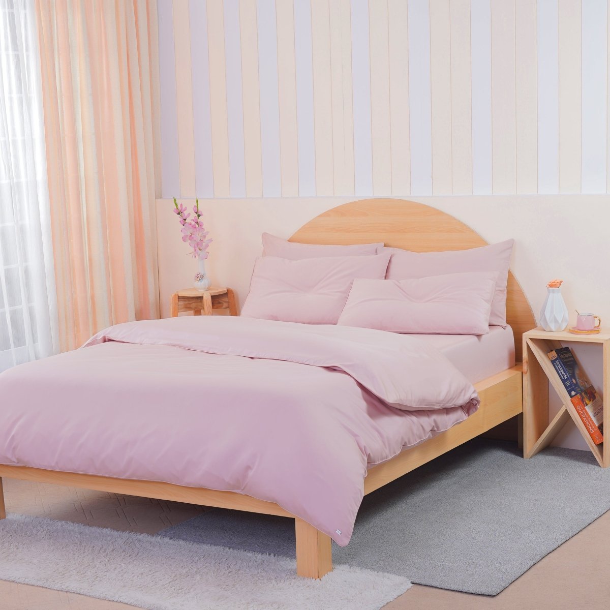 Ackly Bamboo Blush Full Bedding Set