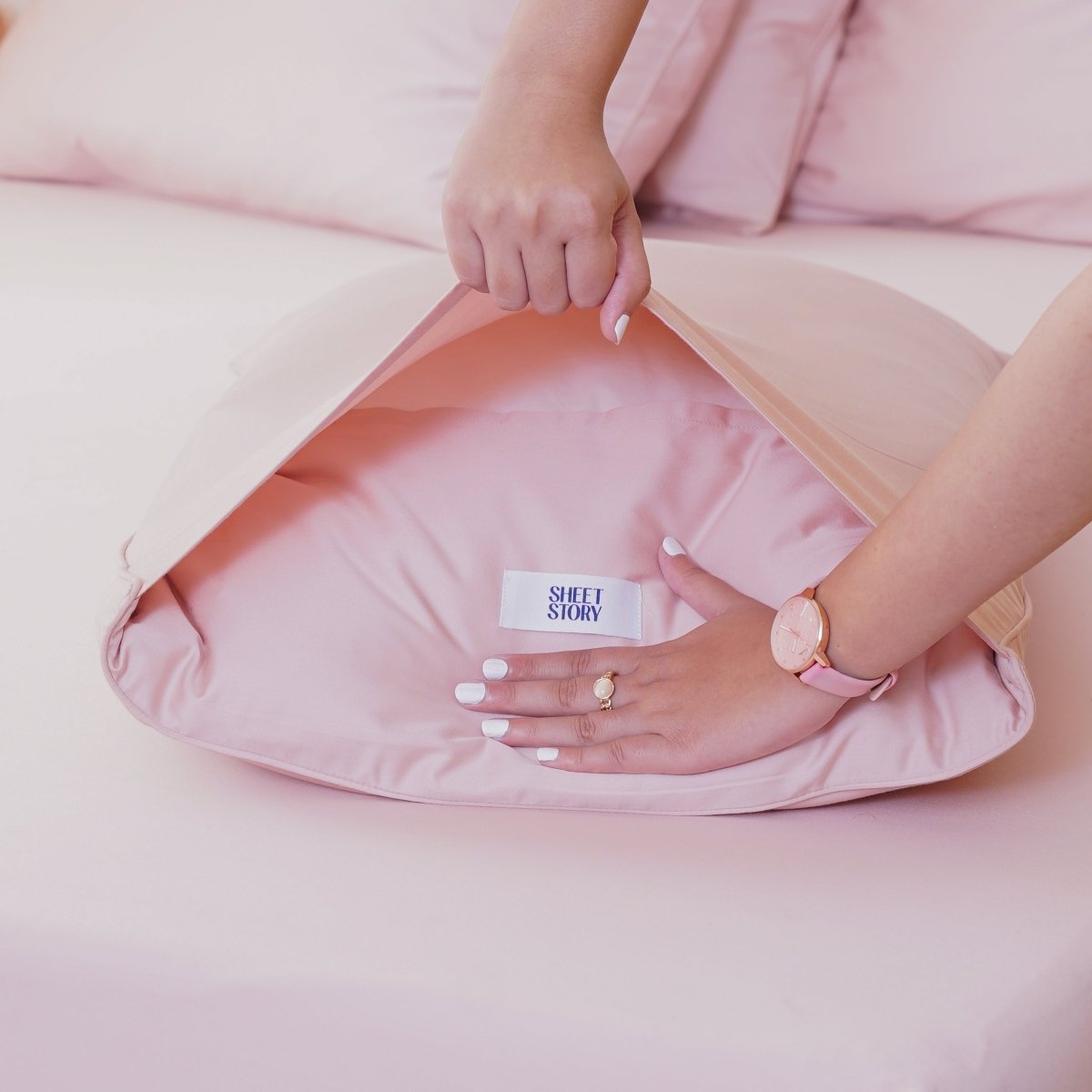 Ackly Bamboo Blush Full Bedding Set