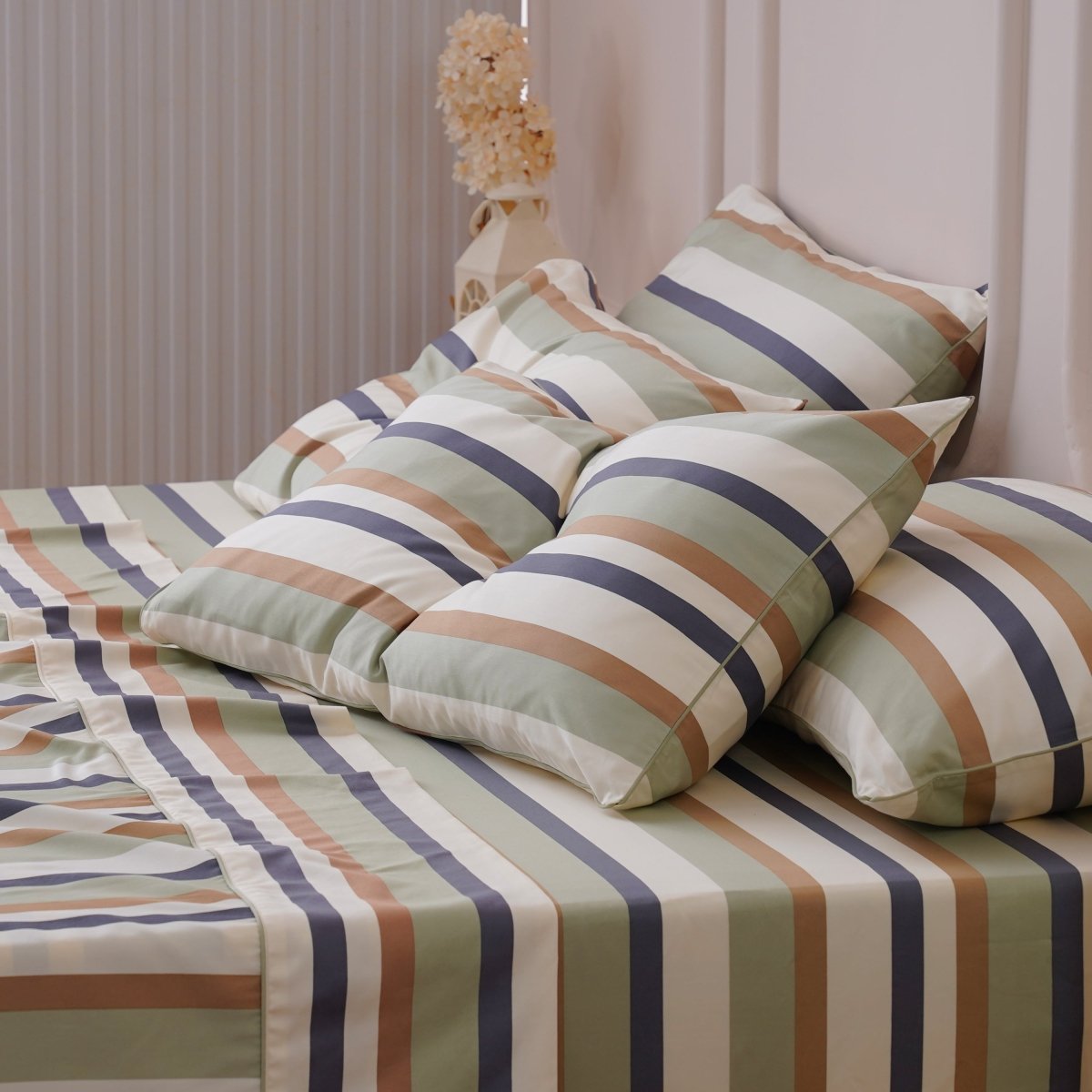 Ackly Bamboo Harmony Stripe Duvet Cover Set