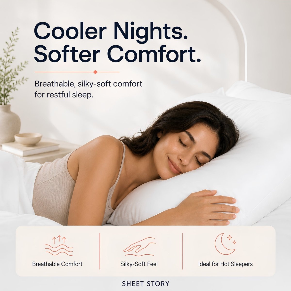 Ackly Bamboo - White Duvet Cover