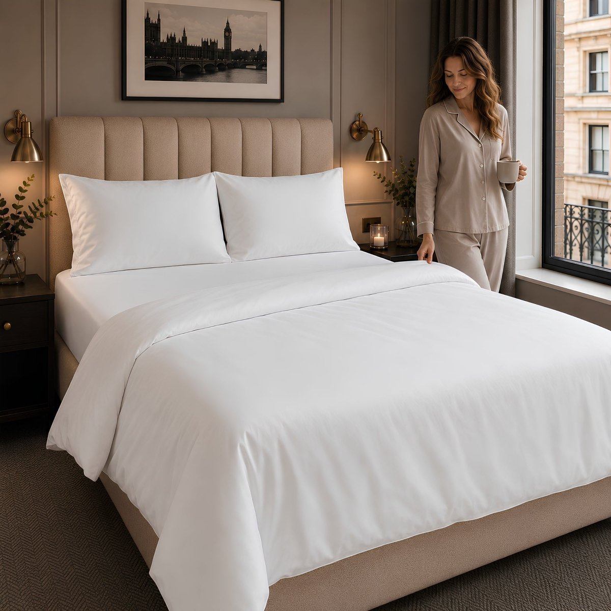 Ackly Bamboo White Duvet Cover Set