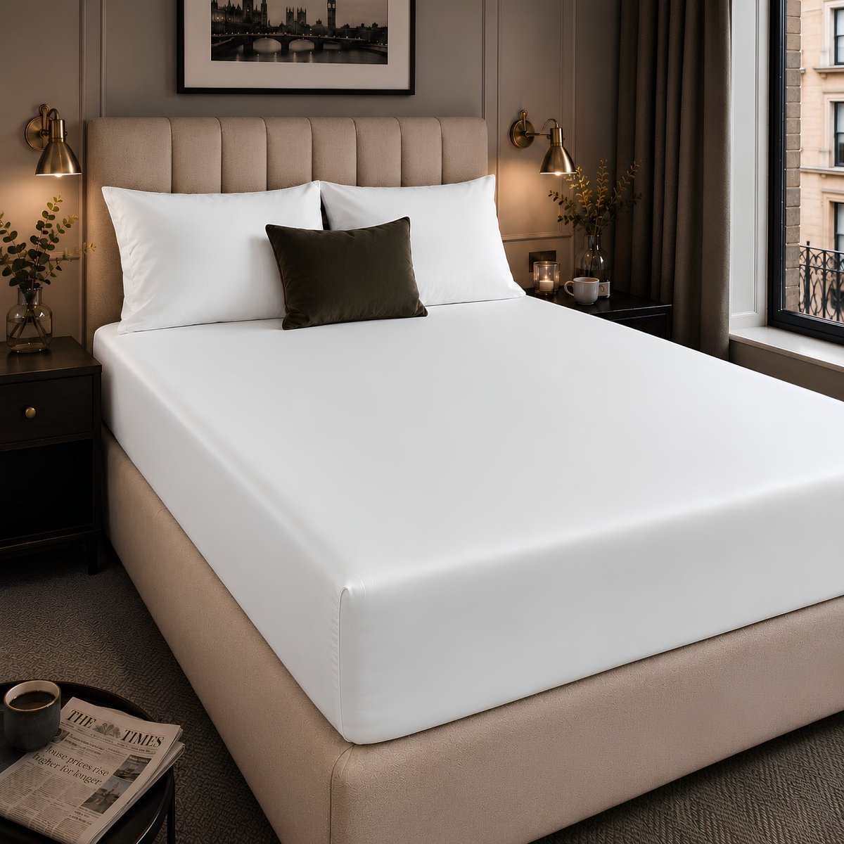 Ackly Bamboo - White Fitted Sheet