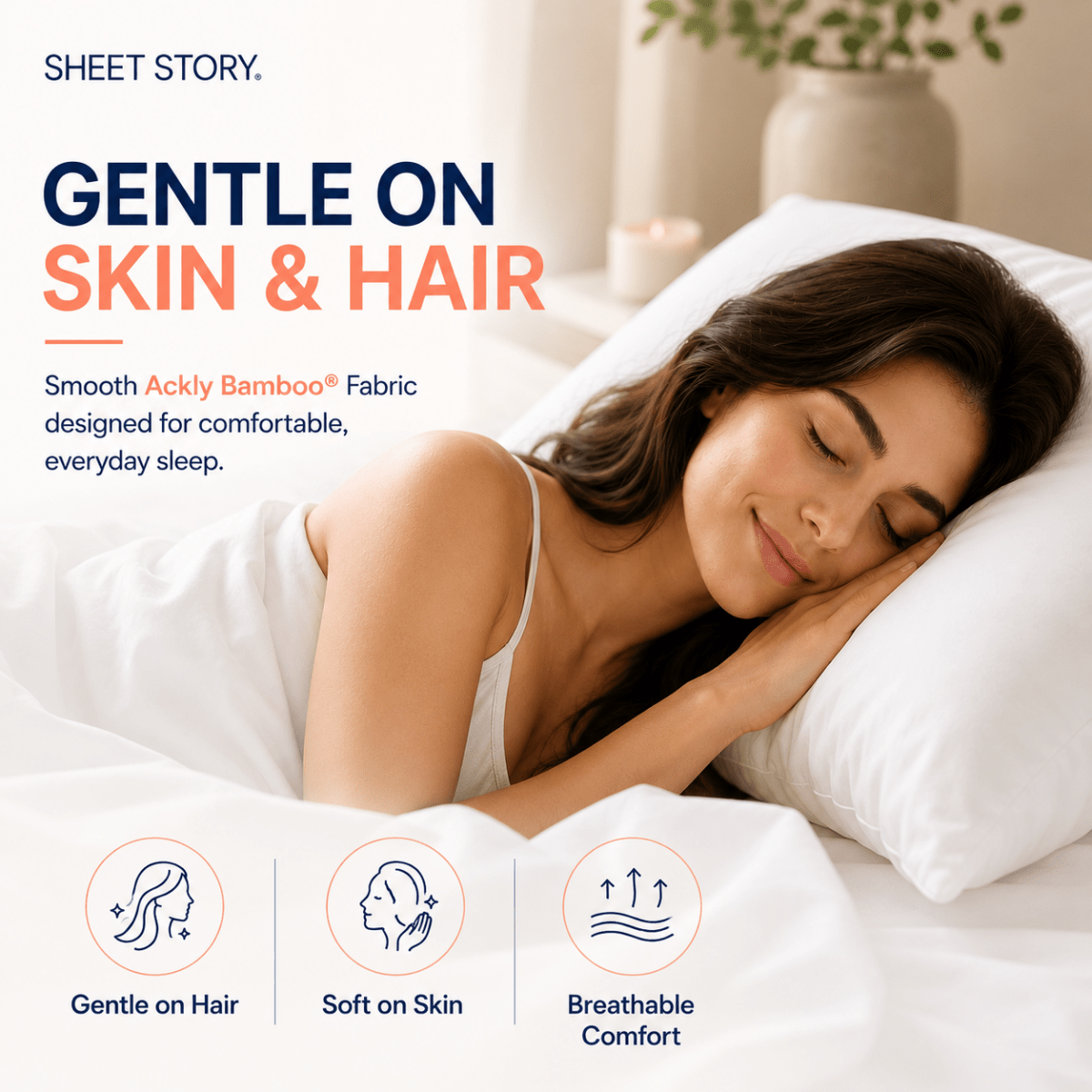 Ackly Bamboo - White Fitted Sheet