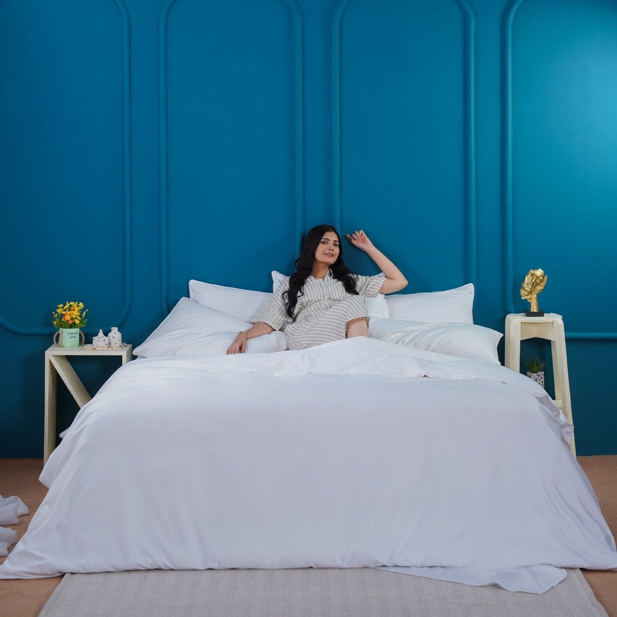 Ackly Bamboo - White Flat Sheet