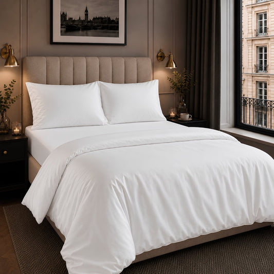Ackly Bamboo White Full Bedding Set