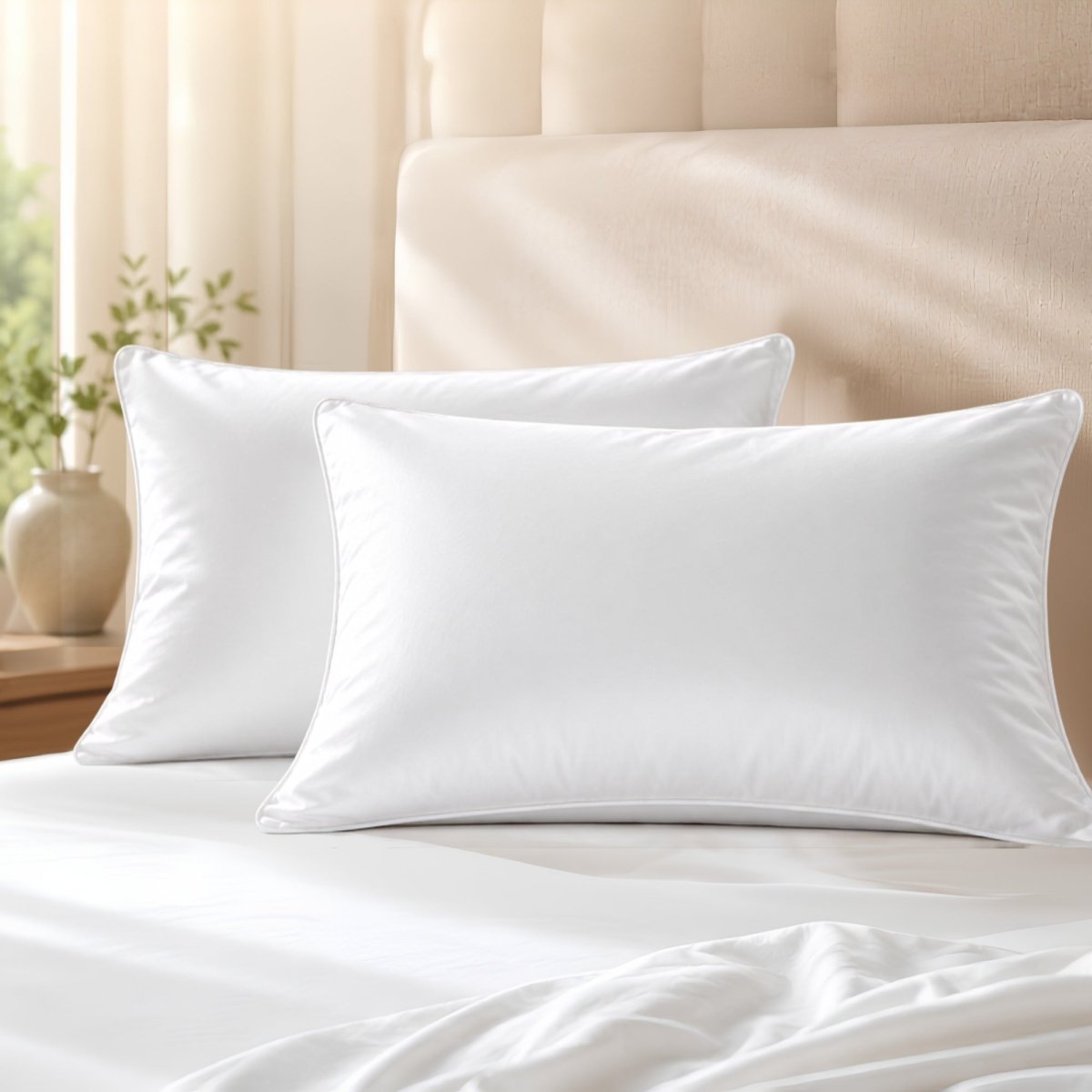 Ackly Bamboo - White Pillowcases Pair