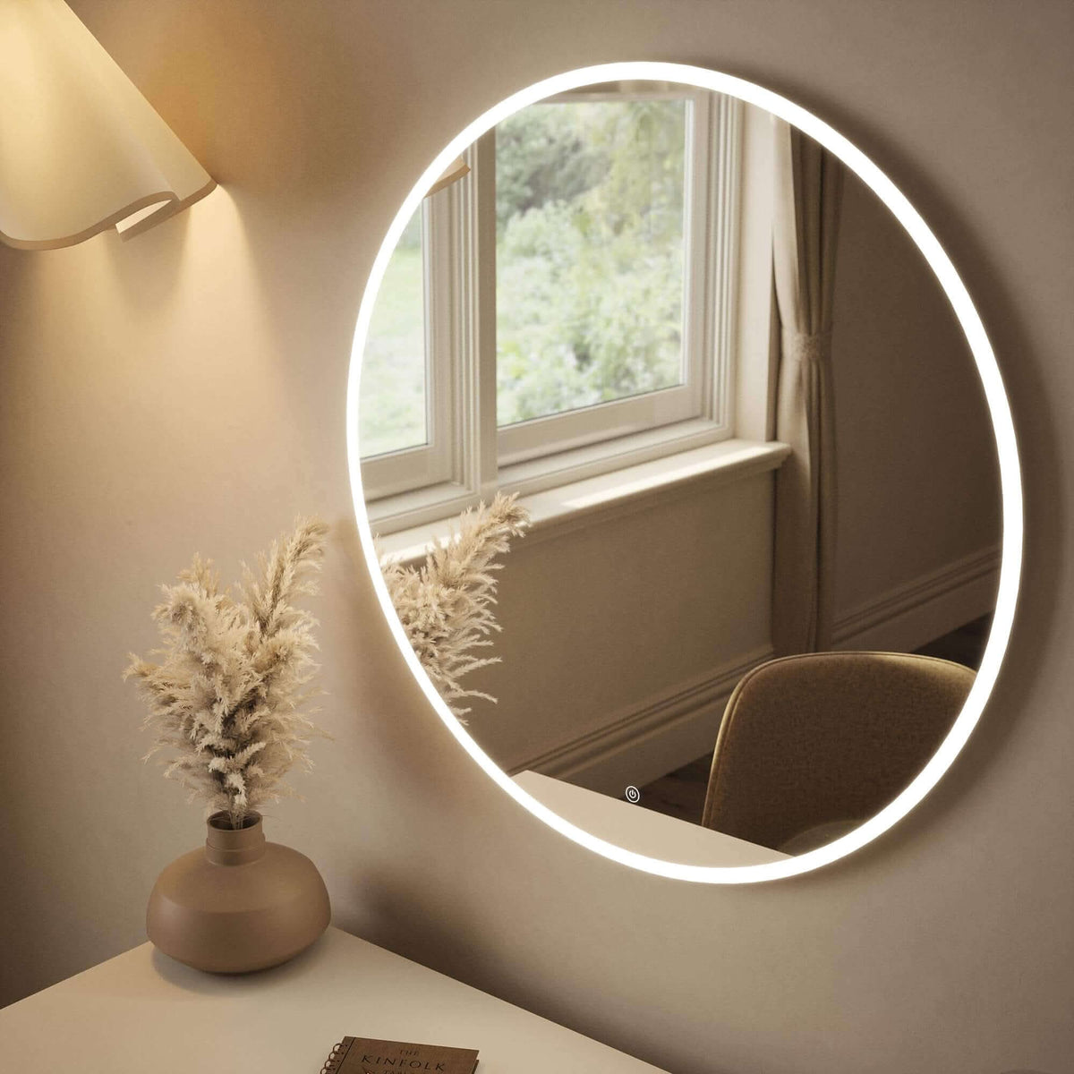 Pre Order Mid October Ava Round Wall Mounted Mirror 80cm
