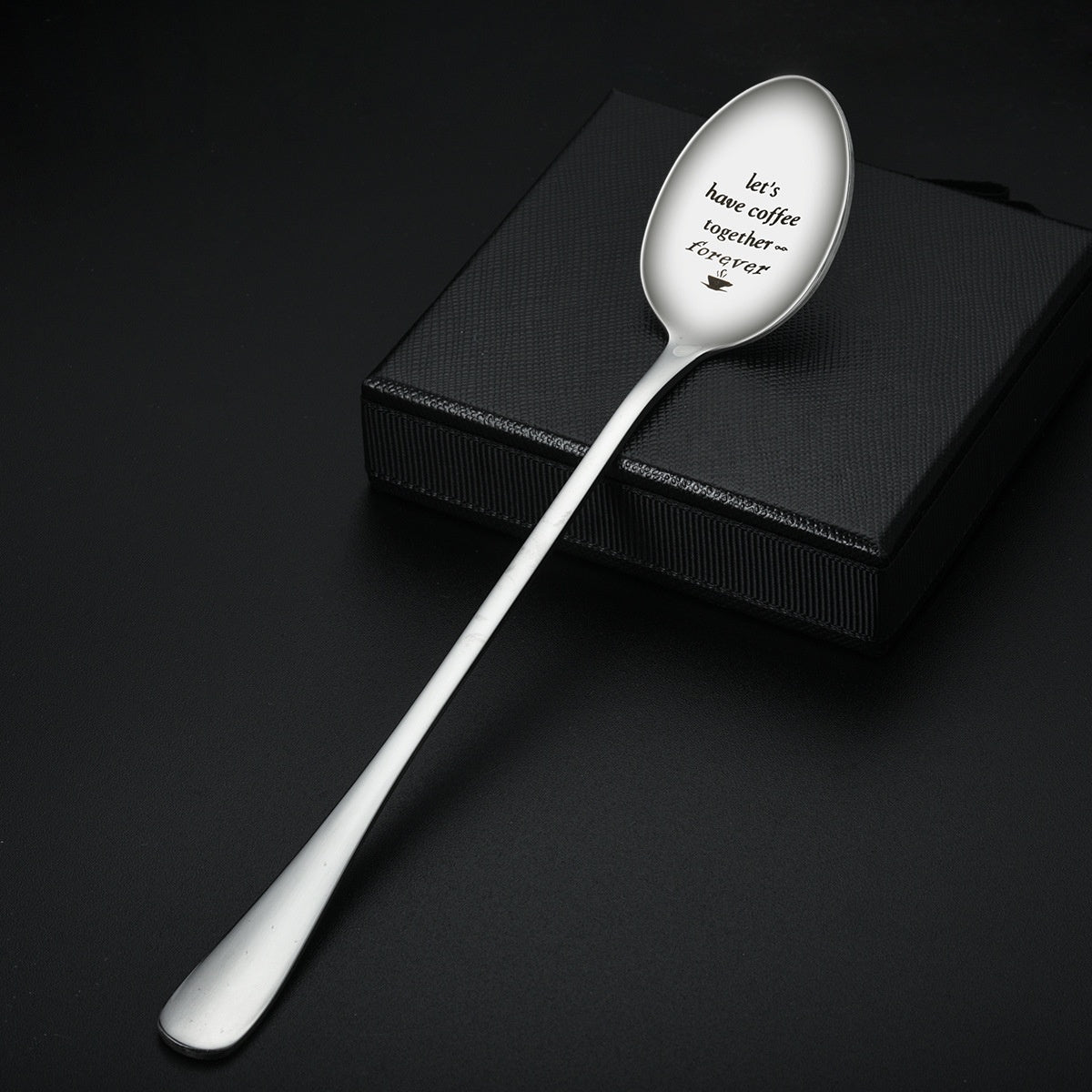Mother's Day Gift Stainless Steel Lettering Long-handled Spoon