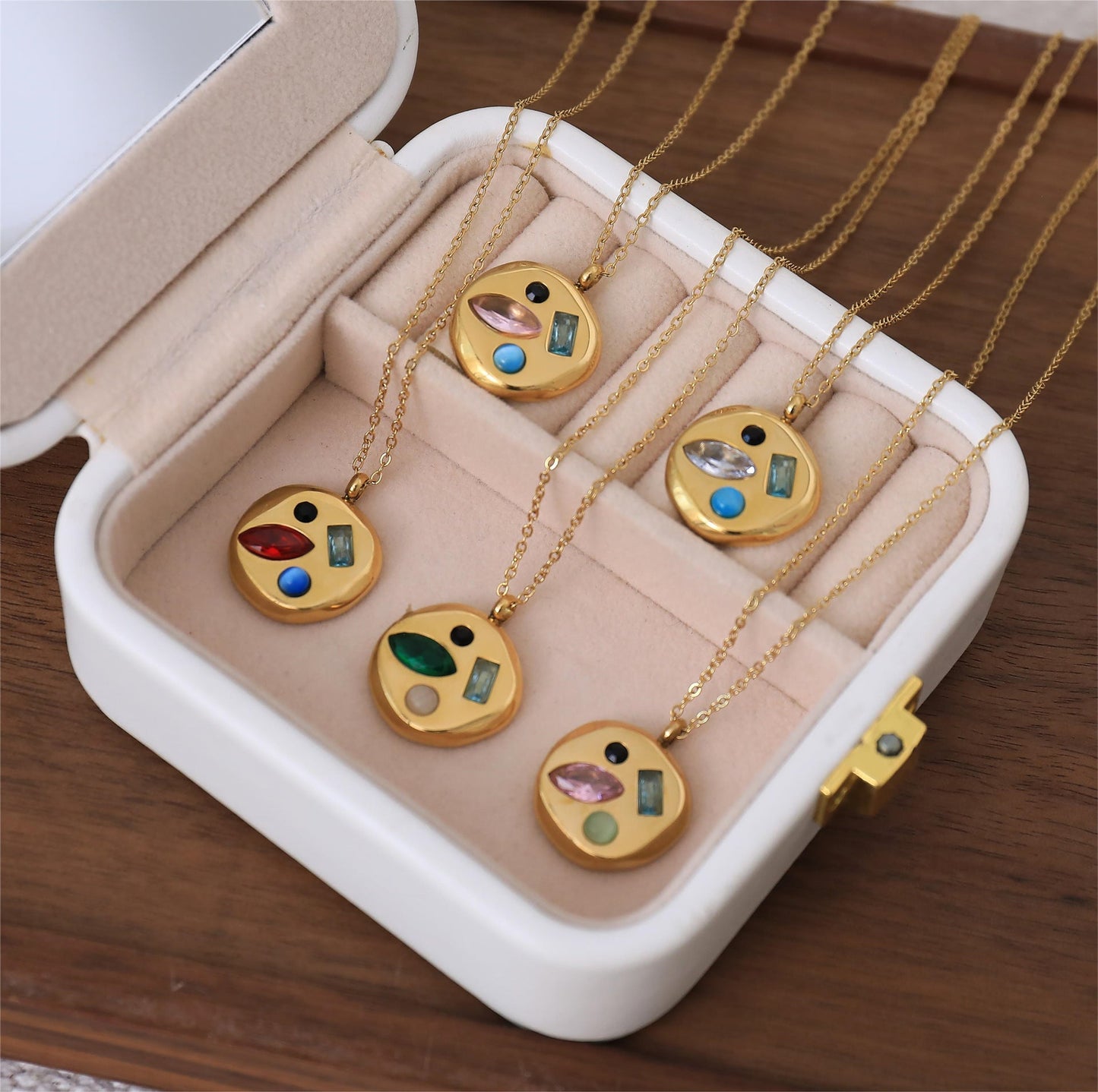 Colorful Zircon Mom Necklace December Birthday Stone Valentine's Day Gift Gifts For Moms Necklace