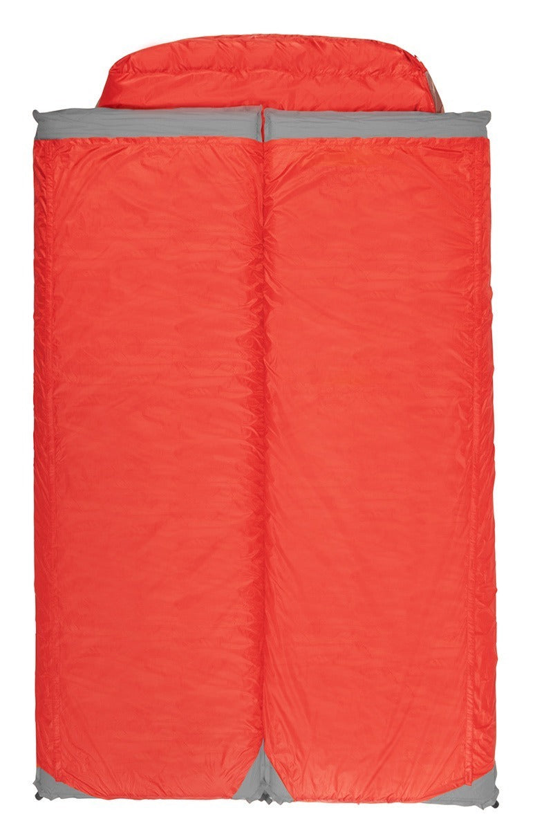 Sierra Designs Backcountry Bed Duo 20°F (-7°C) 650-Fill DriDown 2-Person Sleeping Bag - One Size - Red/Grey