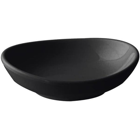 Classic Black Round Melamine Saucer 57ml - Pack Of 12