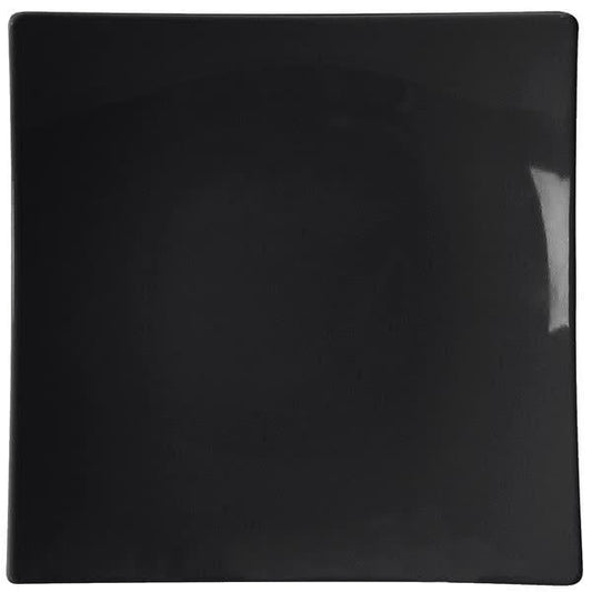 Classic Black Square Melamine Flare Plate 315mm - Pack Of 12