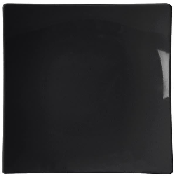 Classic Black Square Melamine Flare Plate 315mm - Pack Of 12