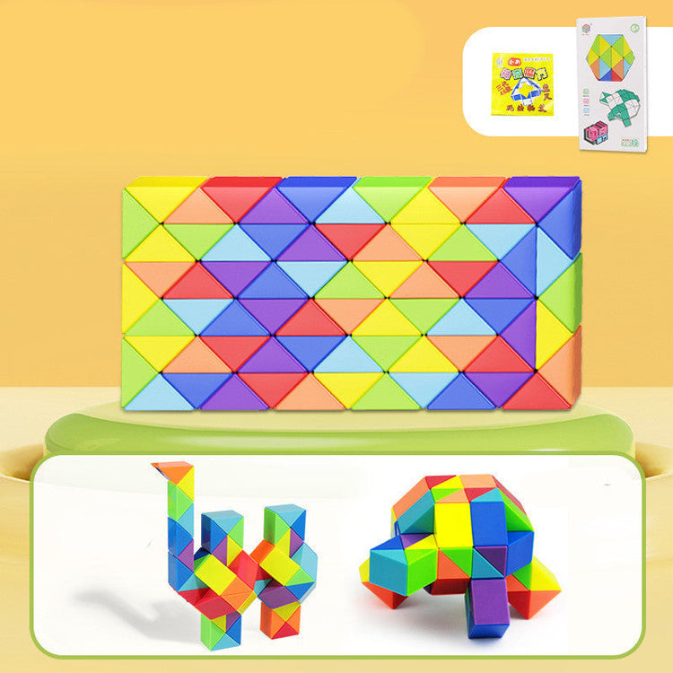 Snake Twist Cube Stress Relief Educational Toys Children Gifts Magic Snake Ruler Puzzle Folding Educational