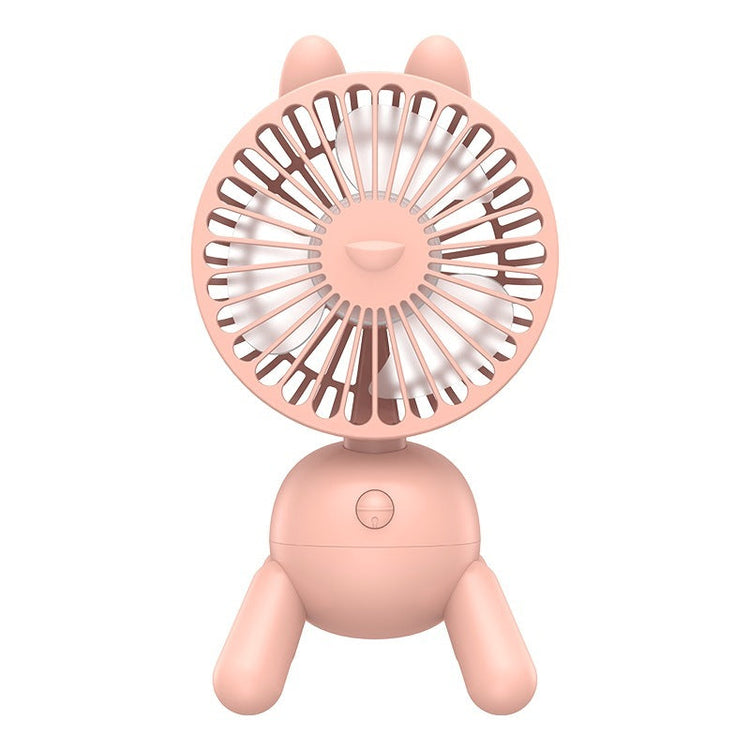 Mini Desktop Electric Fan For Summer Office Home Air Conditioning Mute USB Rechargeable Cartoon Shaking Head Fan Desk Fan