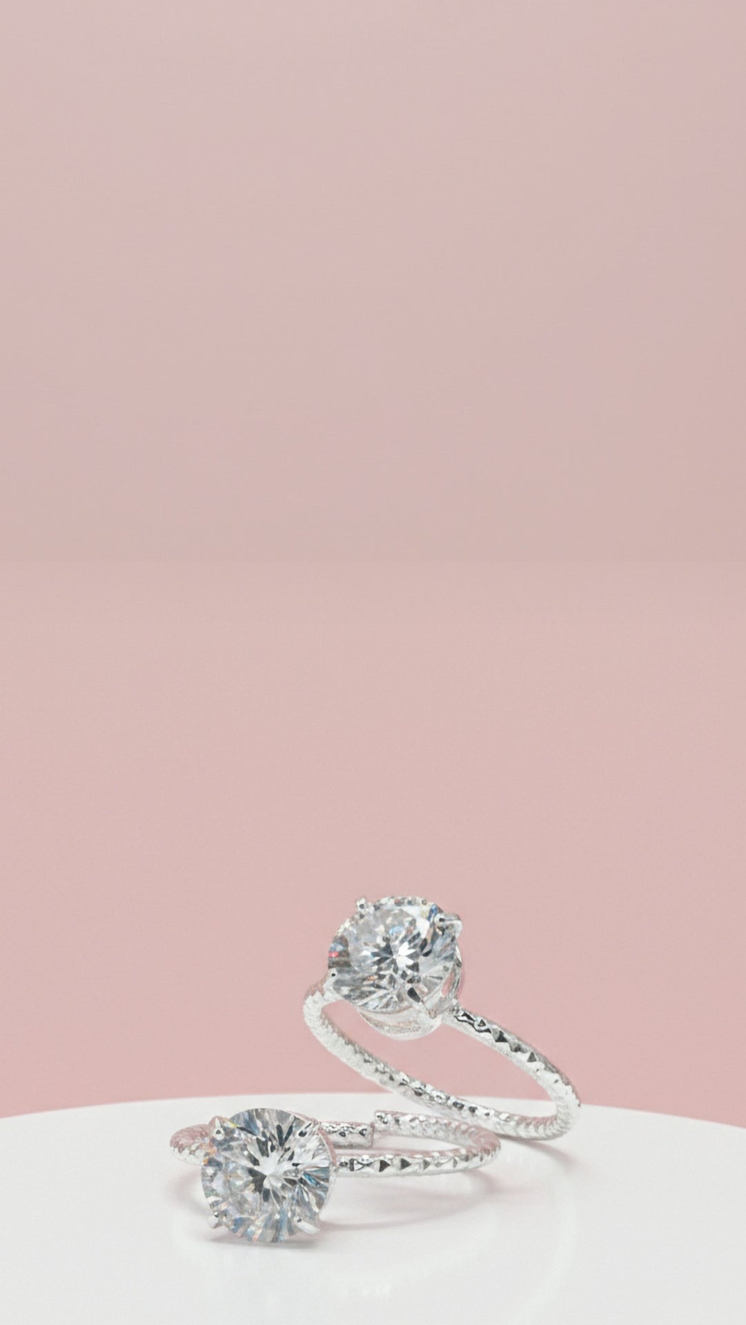 Solitaire Free Size Crystal Stacking Rings Box set of 36