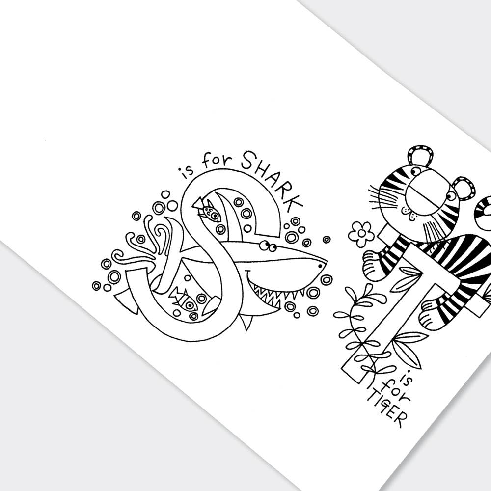 Children’s Alphabet Colouring Book for Creative Learning