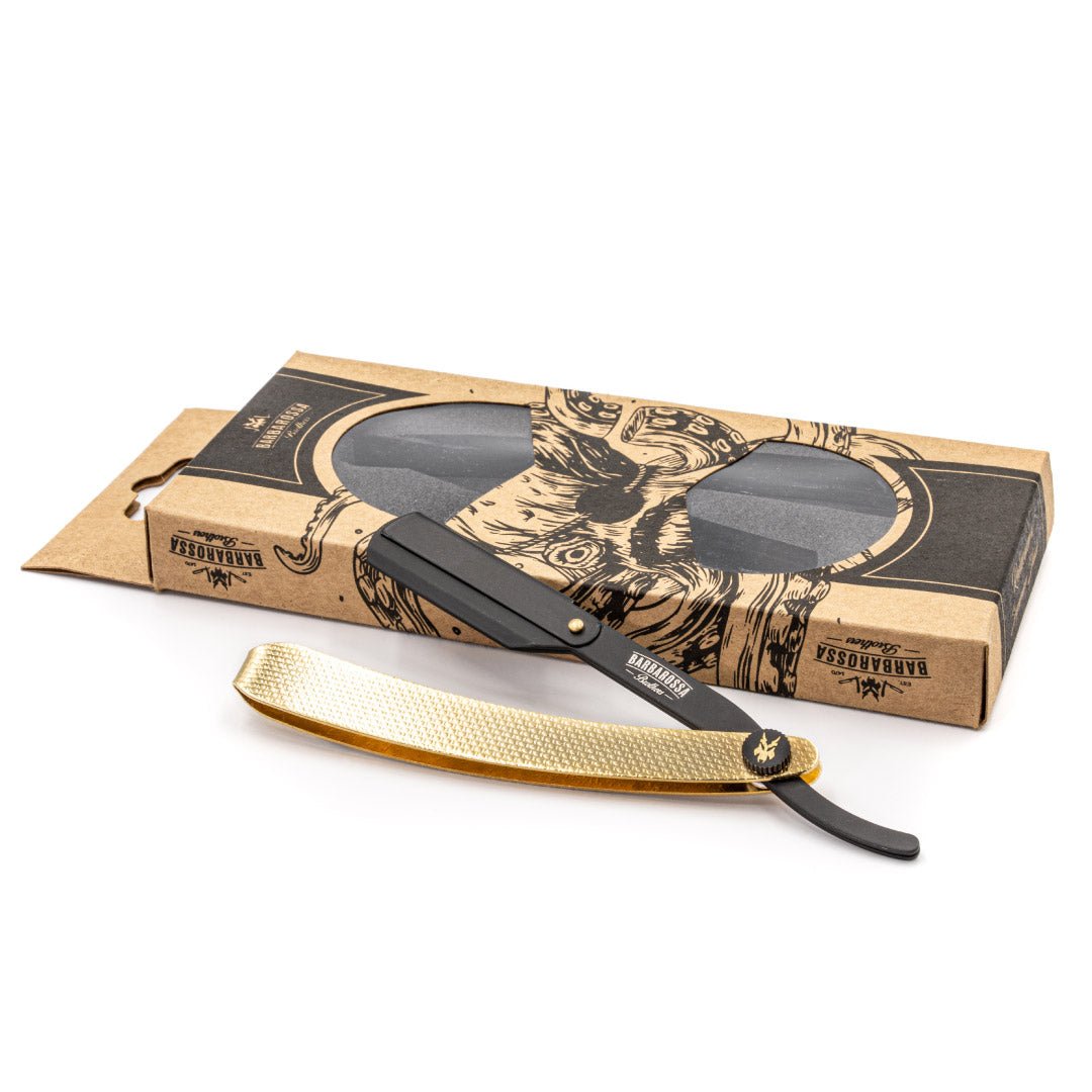 Cut Throat Razor - The Jolly Roger - 24k Gold Plated