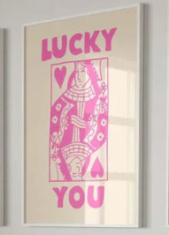 Lucky Poker Retro Canvas Poster Bedroom Decoration Painting