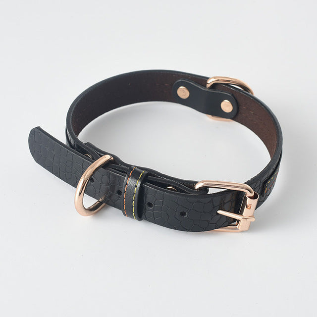 Home Fashion Simple Leather Pet Dog Collar