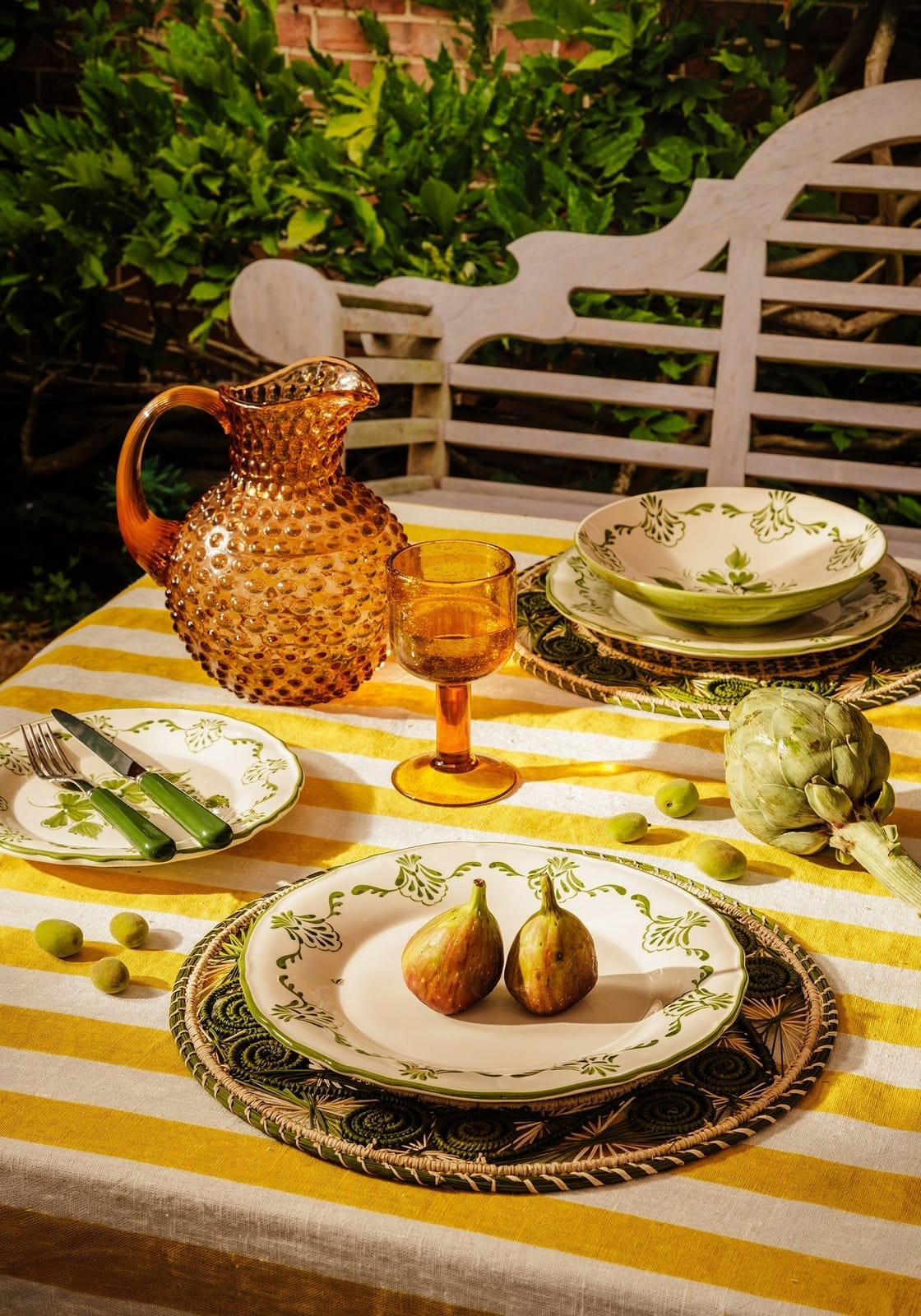 Cara Shell Dinner Plate, Green Set of 4