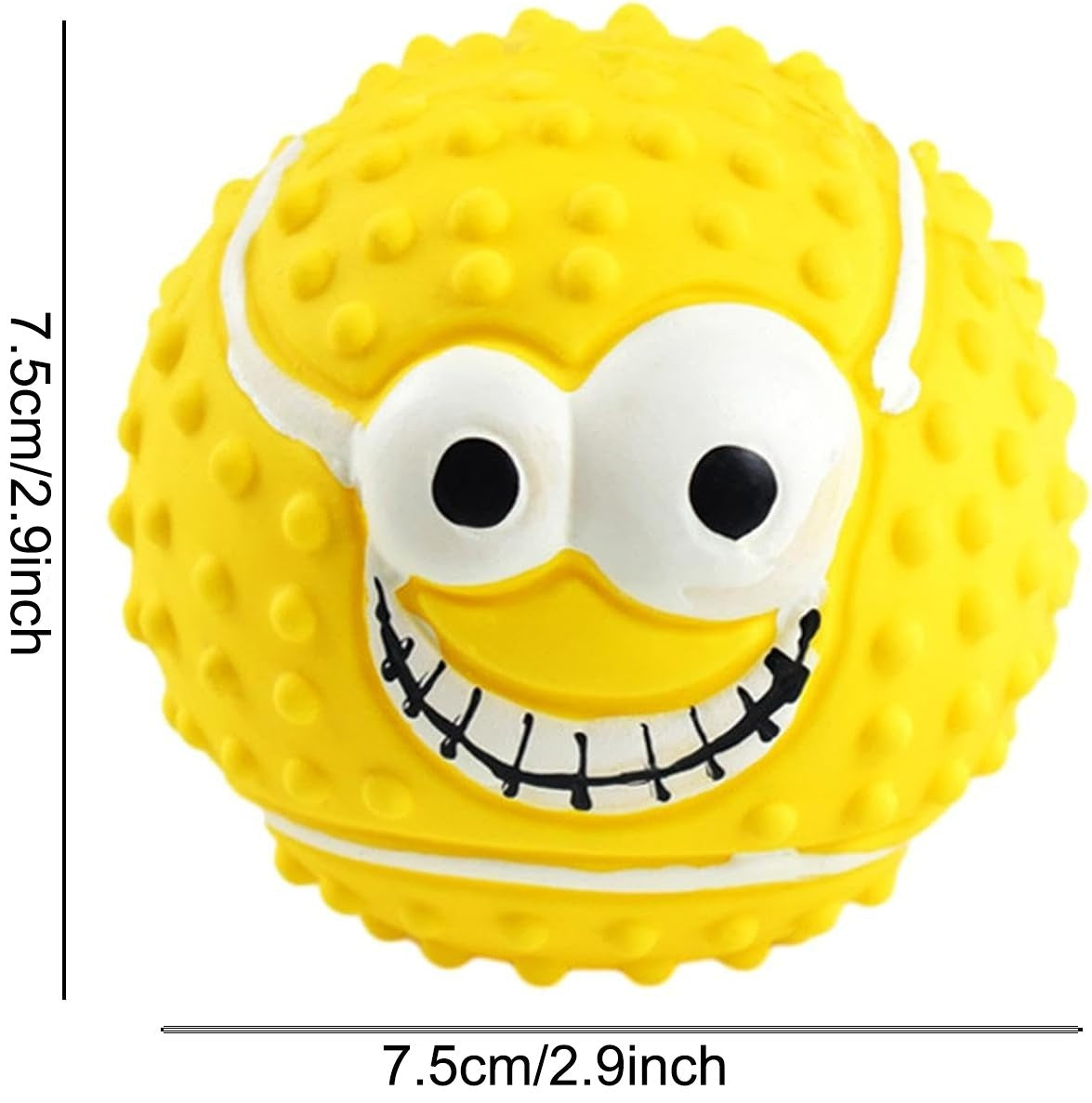 Dog Latex Balls Latex Face Ball Dog Toy Smile Face Dog Balls Bouncy Chewing Balls Squeaky Dog Face Balls Puppy Chew Toy Pet Latex Balls Suitable For Small Medium Dogs Cats Kittens