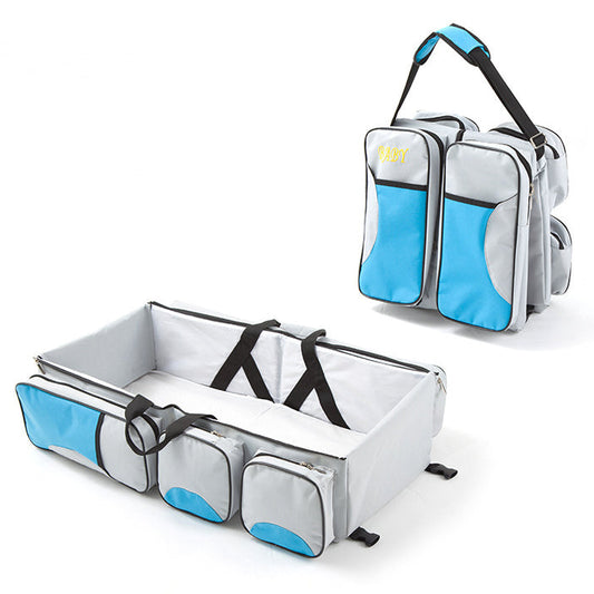 New multi function Mommy bag type baby portable bed folding sleeping basket outdoors baby sleeping baby
