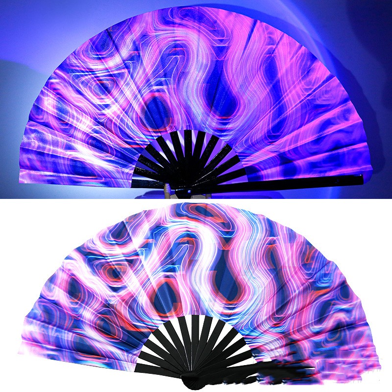 Fluorescent Printing On Bamboo Bone Fan