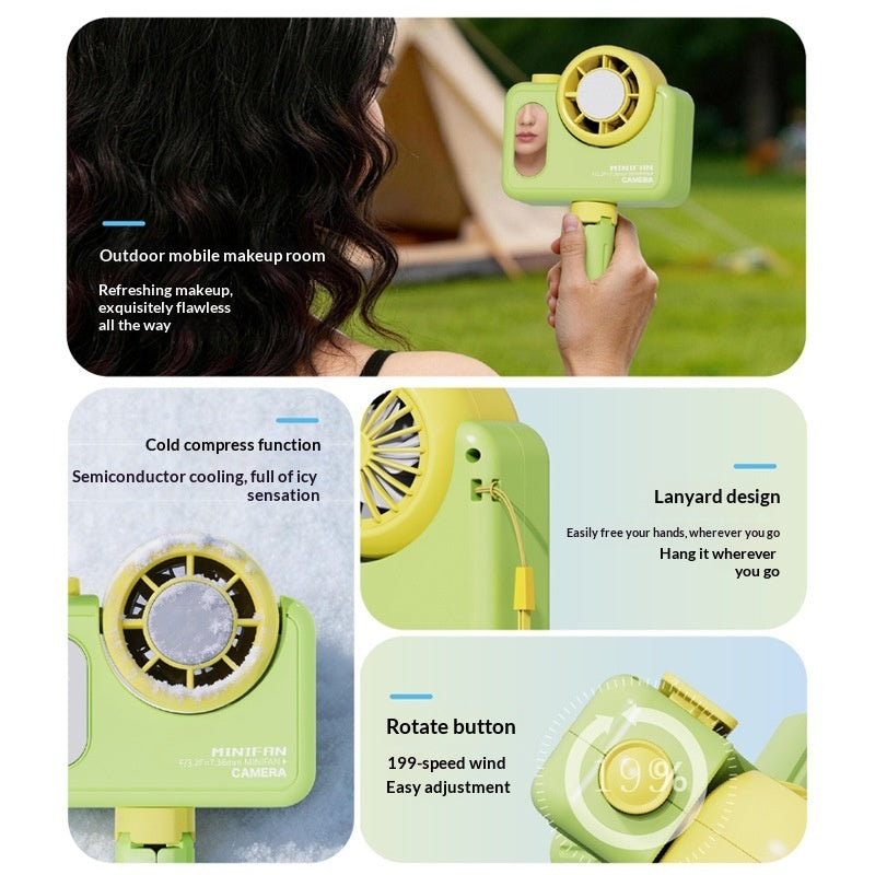 Turbo-cooling Mini Camera Handheld Fan
