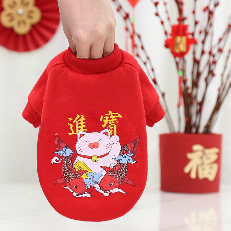 New Year Peking Opera Face Makeup Pet Clothes