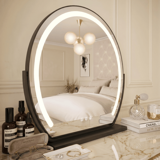 Elara LED Vanity Mirror Black