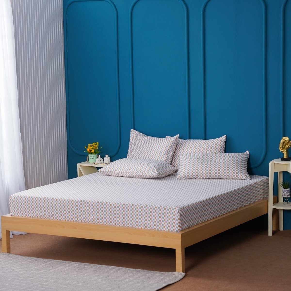 Ella Cotton Gems Checkerboard Full Bedding Set