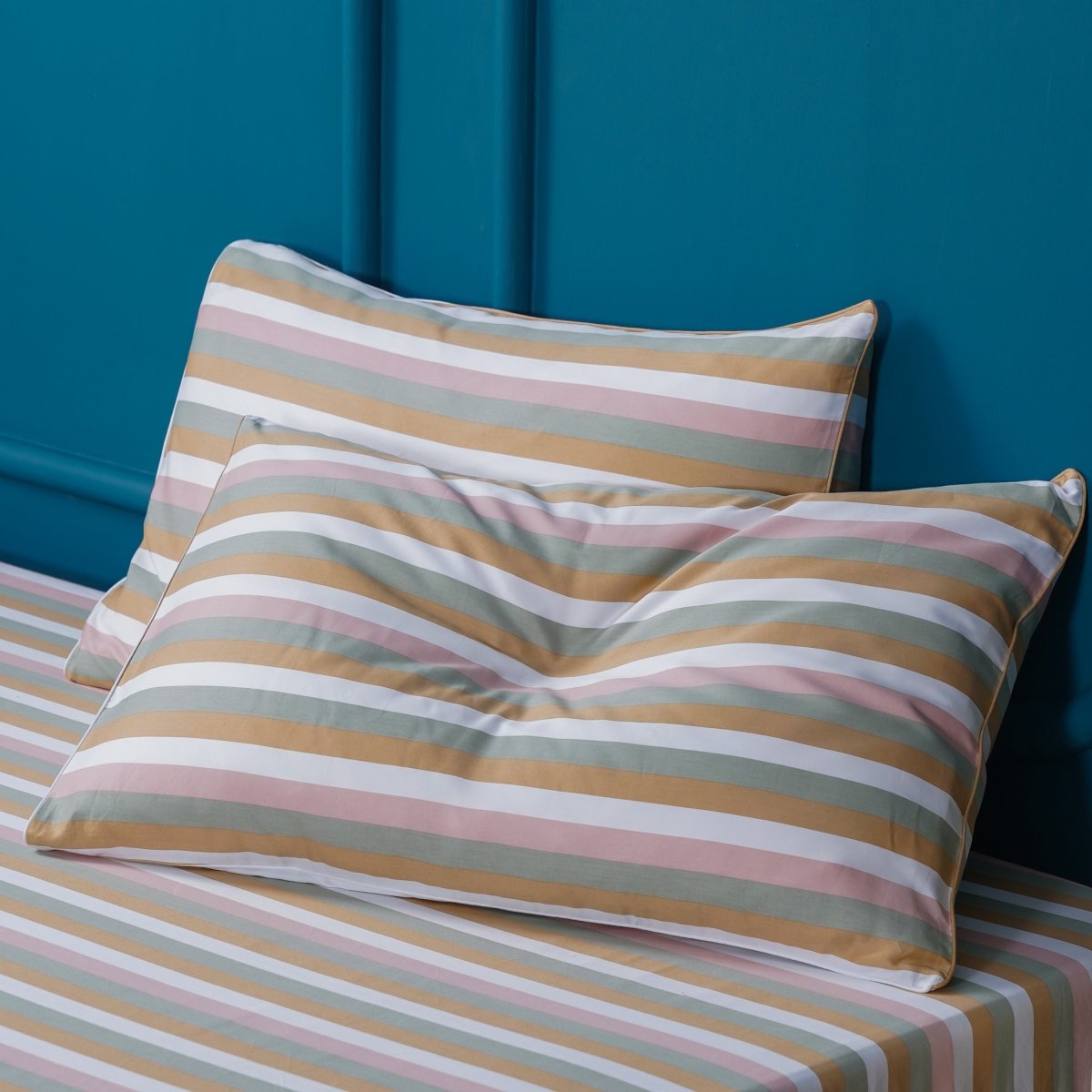 Ella Cotton Serene Striped Duvet Cover Set